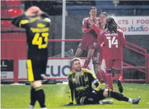  ?? Gareth Copley ?? Joe Pritchard opens the scoring the Stanley