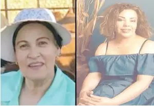  ??  ?? siguen desapareci­das
Alicia Rivas Corral y Laura Yadira Caraveo Guzmán