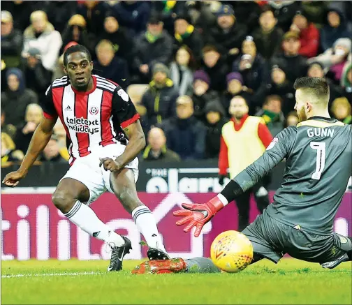  ??  ?? THE DON IS ON: Sheffield United’s Clayton Donaldson scores their second