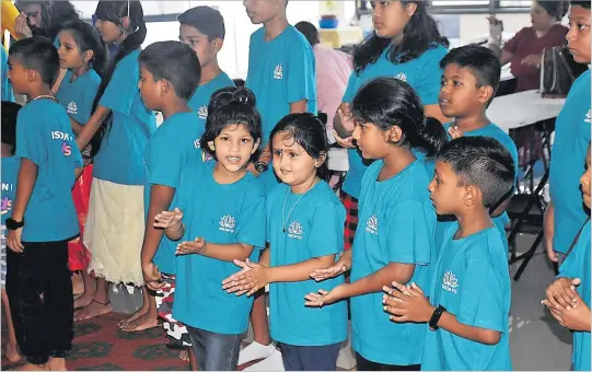  ?? Picture: JONA KONATACI ?? These youngsters were part of the first ISKCON Sunday school event in Valelevu on Sunday.