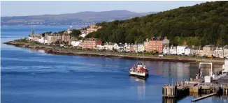  ??  ?? Trip: Alesha MacPhail was staying on Isle of Bute, 40 miles west of Glasgow