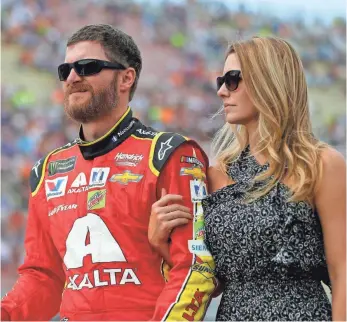 ?? JONATHAN FERREY, GETTY IMAGES ?? Amy Reimann first met husband Dale Earnhardt Jr. in spring 2008 when she was part of an interior design team working on the NASCAR driver’s new house.