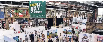  ?? FOTO: RHEINGOLF/KLAUS VOIT ?? Das Areal Böhler wird – wie hier 2018 – wieder zum Messe-Zentrum des Golf-Sports. Rund 200 Aussteller aus 20 Nationen sind dabei.