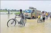  ?? PTI ?? A flooded street in Birbhum, West Bengal, on Wednesday. n