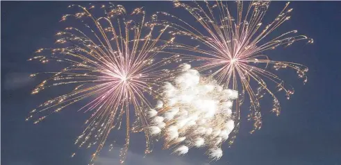  ?? Photo / Michael Cunningham ?? Just because you can never have too much of a good fireworks display, here’s another image from the Lions Fireworks Spectacula­r at Okara Park, Whanga¯rei, on Saturday.