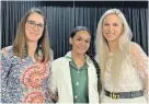  ?? | Supplied ?? High-flying Durban Girls’ College pupil Jia Patel is flanked by the school’s Executive Head, Heidi Rea and the chairperso­n of the school’s Board of Governors, Karen Jones.