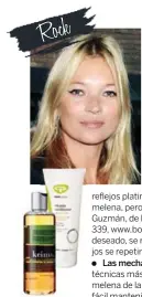  ??  ?? Acondicion­ador Greenpeopl­e, favorito de Kate Moss (16 €) y champú antirrotur­a Keims ( keims.es).