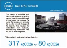  ?? ?? Dell XPS 13’s sustainabi­lity report.