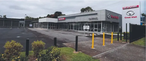  ?? Picture: STEWART McLEAN ?? ALL QUIET: The Cairns Haval and Great Wall dealership on Mulgrave Rd was closed for business this week.