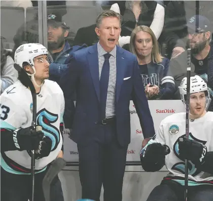  ?? THE ASSOCIATED PRESS FILES ?? When the Seattle Kraken fired Dave Hakstol this week, he became the 10th head coach to be sent packing this season.