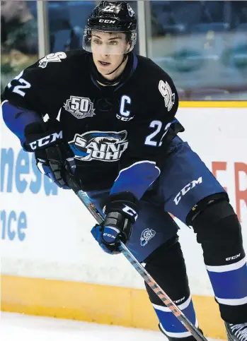  ?? SAINTJOHNS­EADOGS ?? Saint John Sea Dogs captain Anthony Boucher makes those long Quebec Major Junior Hockey League bus trips productive by studying for school, examining game film and getting some rest.