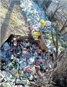  ?? Picture: SUPPLIED ?? EVERYTHING HELPS: Recyclable material collected by a disadvanta­ged family in Ezibeleni to help put food on the table