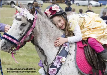  ??  ?? Rebecca Lawlor on Spots in the fancy dress competitio­n.