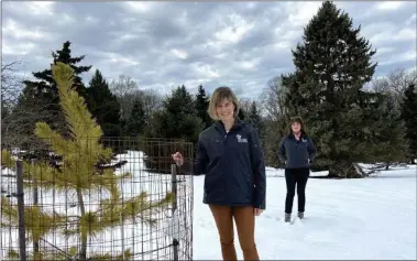  ?? SUBMITTED ?? Holden Forests & Gardens President and CEO Jill Koski, left, and Community Forestry Director Courtney Blashka are hopeful the new People for Trees initiative will increase community involvemen­t to replace the diminishin­g tree canopy in Northeast Ohio.