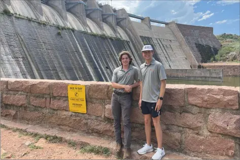  ?? OSU Ag Communicat­ions ?? John Clemmons and Hoyt Nebgen studied drought impacts on Oklahoma rural communitie­s and implicatio­ns for water management during their 2023 Rural Scholar experience.