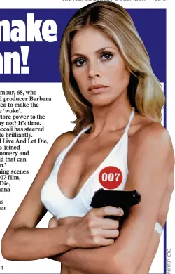  ?? ?? BACKING THE BOYS: Bond girl Britt Ekland in 1974