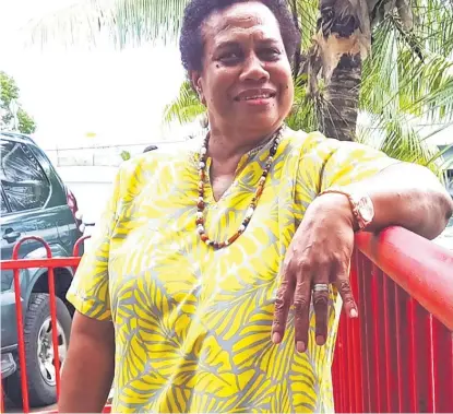  ?? Picture: SUPPLIED ?? Taina Adi Kubulala enjoys her holiday in Suva.