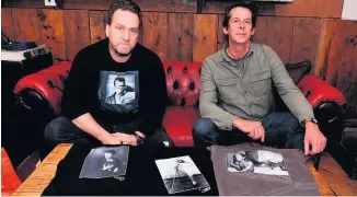  ??  ?? Photograph­ers Neil Clark and Phil Nicholls have started a business turning classic old photograph­s of rock stars into T-shirtsPic: Jon Kent