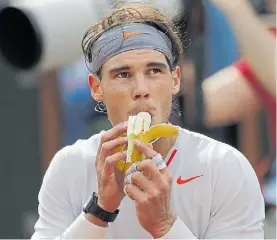  ?? AFP ?? Rafael Nadal. Durante un descanso en Roland Garros 2013.