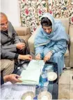  ?? PTI ?? PDP chief Mehbooba Mufti filing nomination for the Lok Sabha election on Thursday.