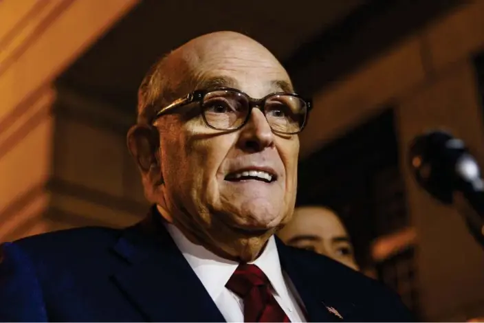  ?? Photograph: Aaron Schwartz/Zuma Press Wire/Rex/Shuttersto­ck ?? Rudy Giuliani’a bankruptcy filling follows a court loss in which he was ordered to pay $148m for defamation.