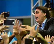  ?? Carl de Souza/AFP ?? Jair Bolsonaro em evento no Rio neste domingo