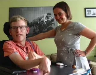  ?? KATELYN VERSTRATEN ?? “No matter how much confidence you have, when you keep hearing ‘no,’ your self-worth takes a serious hit,” Tim Rose, shown here with his wife, Natalie, says. Despite many academic achievemen­ts, Rose, who has cerebral palsy, found it hard to land a job.