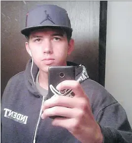  ?? FACEBOOK ?? Levi Marance, 18, of Red Deer died in hospital after being stabbed repeatedly at a party in July 2015. A young offender has pleaded guilty to manslaught­er in his death.