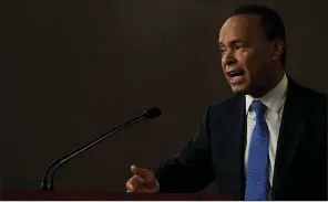  ?? The New York Times/ERIN SCHAFF ?? Rep. Luis Gutierrez, D-Ill., said Wednesday after a meeting with Homeland Security Secretary Kirstjen Nielsen that he told Nielsen “she is committing crimes against humanity, that she is a child abuser” and that she is “an accomplice of Donald Trump’s...