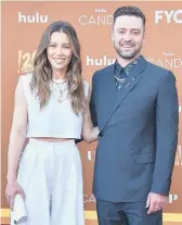  ?? JORDAN STRAUSS/INVISION ?? Jessica Biel and her husband, Justin Timberlake, arrive May 9 at the LA premiere of“candy.”