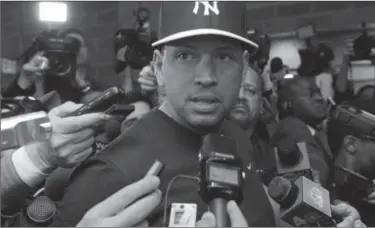  ?? Kathy Willens/Associated Press ?? A lawyer for the University of Miami’s former pitching coach says Alex Rodriguez admitted to federal investigat­ors he used steroids.