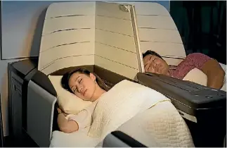  ??  ?? The 180-degree beds are 52 centimetre­s wide by 1.93m long.