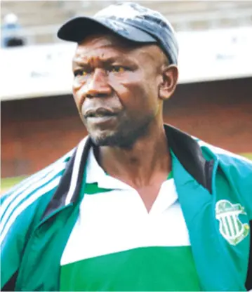  ??  ?? CALLING FOR ORDER . . . Former CAPS United and Black Aces goalkeeper Brenna Msiska is pleading with the local authoritie­s to speed up the renovation of Gwanzura Stadium