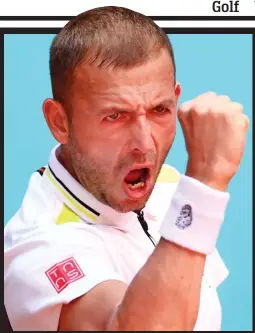  ?? GETTY IMAGES ?? Pumped: Evans enjoys beating Bautista Agut