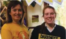  ??  ?? Annie Mullen, Coláiste Muire with Ms. McDermott.