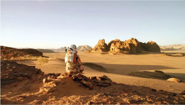  ?? Foto: Genre Films/Internatio­nal Trader ?? Eine Szene aus dem Film: »Der Marsianer« (Originalti­tel: The Martian) (2015) von Ridley Scott