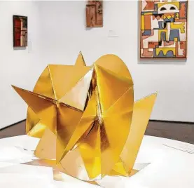  ?? Mark Mulligan / Staff photograph­er ?? Lygia Clark’s hinged “Bicho (maquina)” shines in the second floor’s Latin American galleries. It’s part of the Adolpho Leirner Collection of Brazilian Constructi­ve Art.