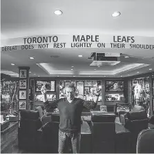  ??  ?? Mike Wilson has emptied out his Maple Leafs man cave and is selling the one-of-a-kind collection to the Museum of Canadian History in Gatineau.