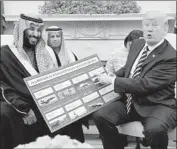  ?? Evan Vucci ?? Associated Press PRINCE Mohammed bin Salman, left, visits President Trump in March. The prince also came to L.A.