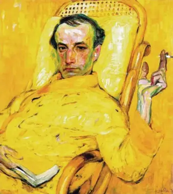  ?? Foto: akg-images ?? Charles Baudelaire war selbst Konsument von Drogen und schrieb darüber. Das postume Porträt des französisc­hen Dichters schuf Frantisˇek Kupka 1907.