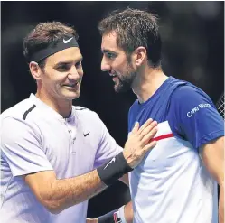  ?? Picture: Getty. ?? Having qualified for the semi-finals, Roger Federer dug deep for a comeback victory against Marin Cilic.