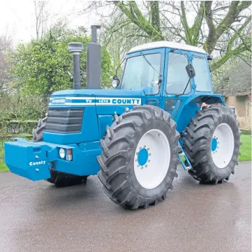  ?? ?? COLLECTIBL­E: The 1982 County 1474 tractor would have cost about £20,000 when new.