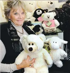  ?? LES BAZSO ?? Karen McKee, whose North Vancouver firm makes plush therapy products and who has had her own difficulti­es with government red tape, is producing Bravo the Bear for the Canadian Federation of Independen­t Business, which will hand them out to thank those...