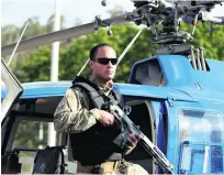  ?? Christian Veron / Reuters ?? Oscar Perez is accused of stealing the police helicopter and attacking the supreme court with arms.