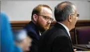  ?? STEPHEN B. MORTON / POOL ?? Travis Mcmichael, the defendant who fired the shotgun that killed Ahmaud Arbery, took the stand Wednesday, saying, “I want to give my side of the story.”