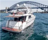  ?? ?? Clockwise from main: Sydney Harbour at sunset with views of the Royal Botanic Garden, CBD, Opera House and the Harbour Bridge; Erin Holland, left, and Anna Heinrich at Afterpay Australian Fashion Week; take a harbour cruise on Lifestyle Charters’ boat Enigma; and Sydney’s Skye Suites have been designed as an urban oasis.