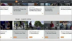  ??  ?? Das ZDF geht sogar noch einen Schritt weiter und hat sogar eine eigene Rubrik „Vorab – zuerst online“in seiner Mediathek