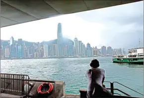  ?? ISAAC LAWRENCE/AFP ?? A general view of the Hong Kong skyline and Victoria Harbour.