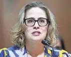  ?? MANDEL NGAN/POOL VIA AP ?? Sen. Kyrsten Sinema, D-ariz., has been a key holdout for the Democrats.