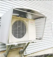  ?? STEVE MAXWELL ?? Simpler to install than a ground-source heat pump, this air-source model delivers about twice as much heat as electricit­y consumed, plus provides cooling during the summer.